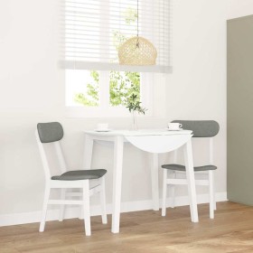 Sillas de comedor con cojines 2uds madera maciza blanco