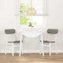 Sillas de comedor con cojines 2uds madera maciza blanco