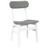 Sillas de comedor con cojines 2uds madera maciza blanco
