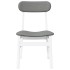 Sillas de comedor con cojines 2uds madera maciza blanco