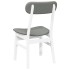 Sillas de comedor con cojines 2uds madera maciza blanco