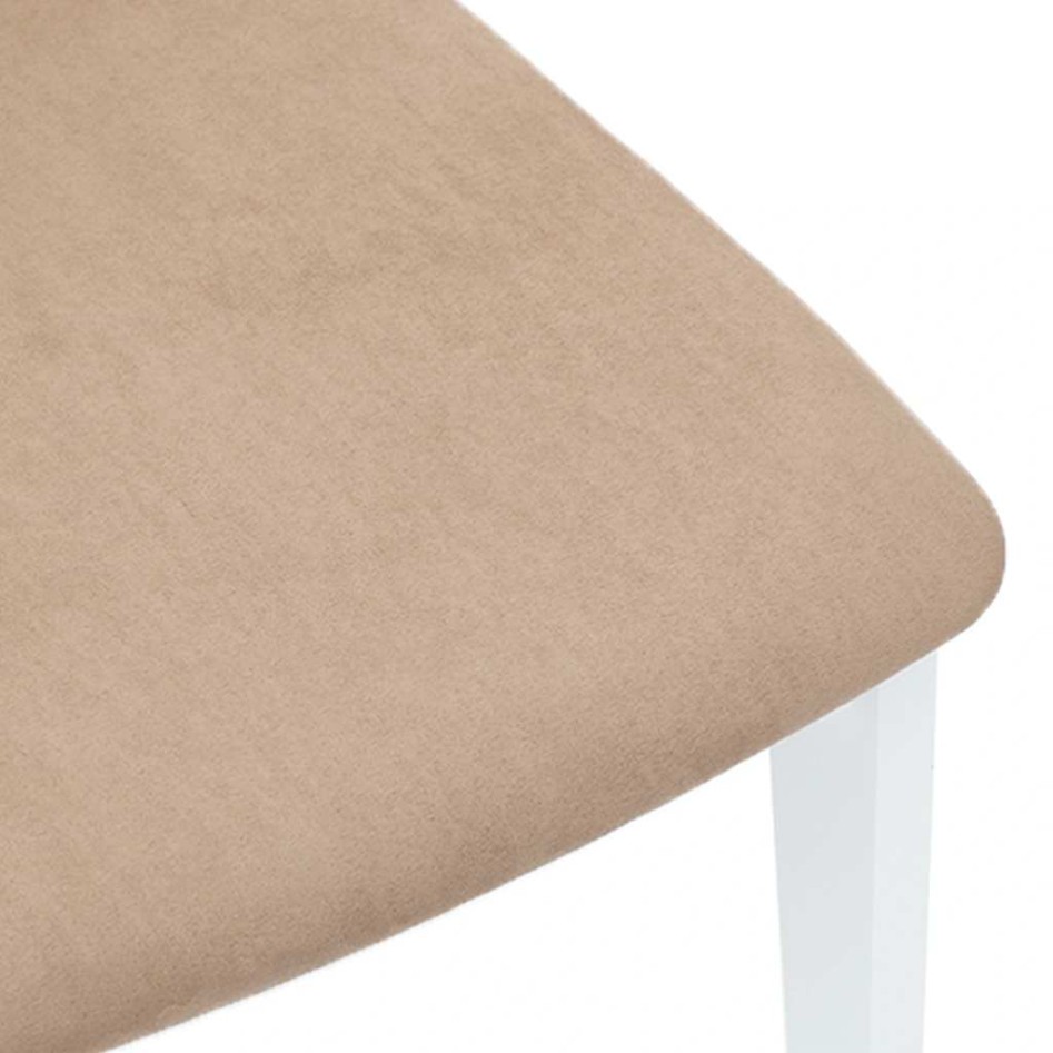 Sillas de comedor con cojines 2uds madera maciza blanco