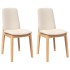Sillas de comedor con cojines 2 uds madera maciza