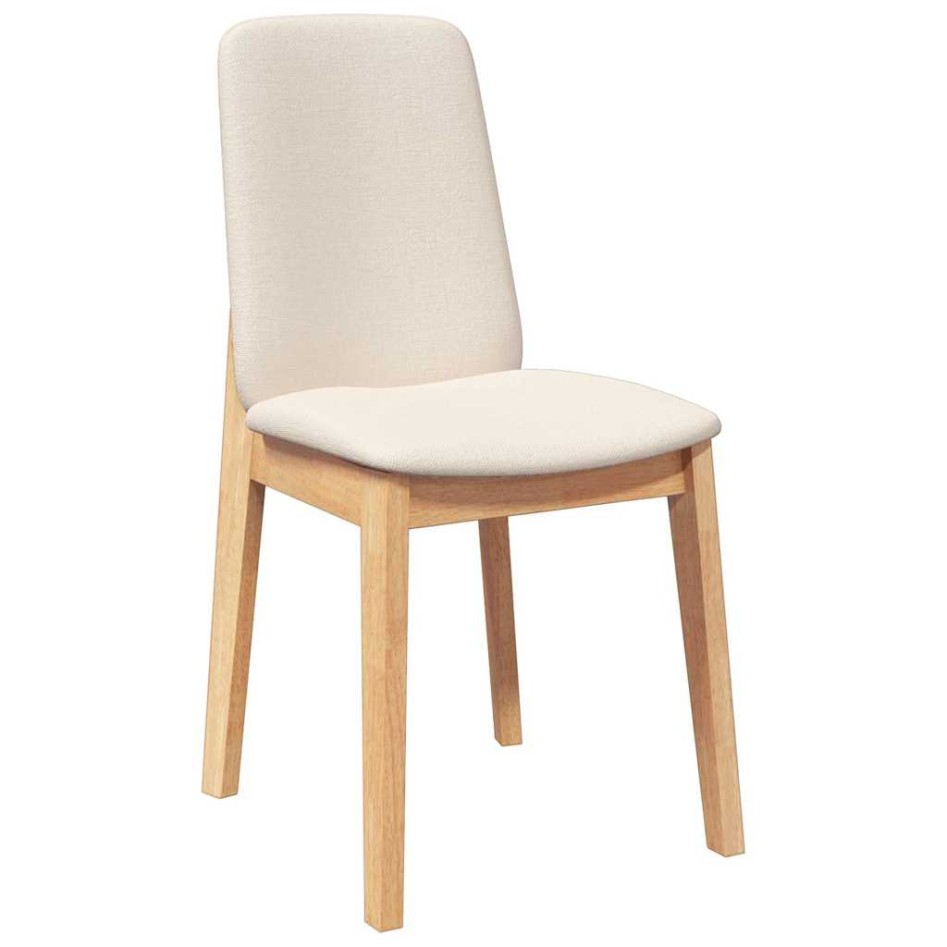 Sillas de comedor con cojines 2 uds madera maciza