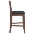 Taburetes de bar con cojines 2 uds madera maciza marrón