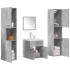 Set muebles de baño 5 piezas madera ingeniería gris