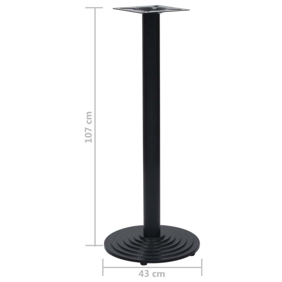 Pata de mesa de bistró negra Ø43x107 cm Hierro