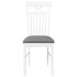 Sillas de comedor con cojines 2uds madera maciza blanco