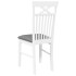 Sillas de comedor con cojines 2uds madera maciza blanco