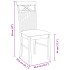 Sillas de comedor con cojines 2uds madera maciza blanco