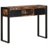 Mesa consola multicolor madera maciza reciclada 100x35x75