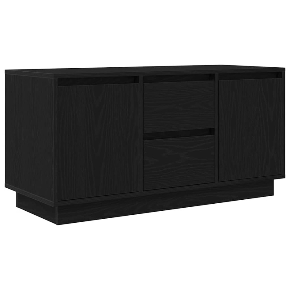 Mueble de TV con luces LED roble negro 100x41x50