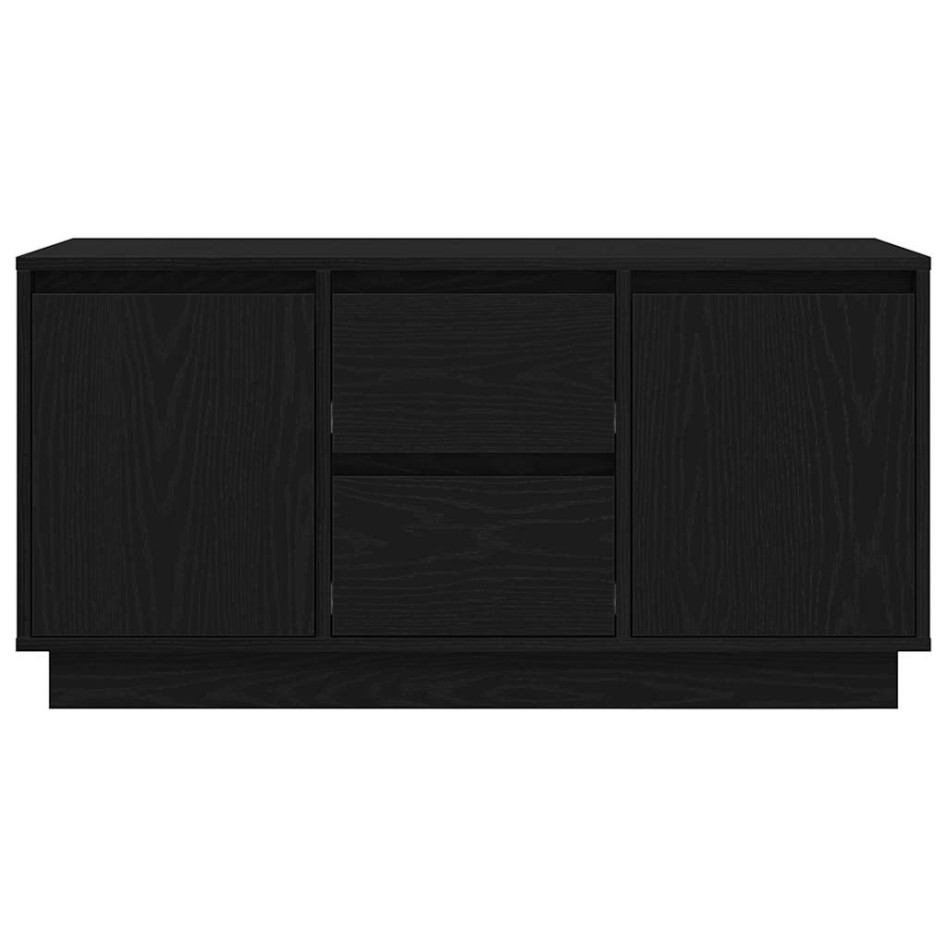Mueble de TV con luces LED roble negro 100x41x50