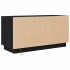 Mueble de TV con luces LED roble negro 100x41x50