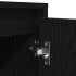 Mueble de TV con luces LED roble negro 100x41x50