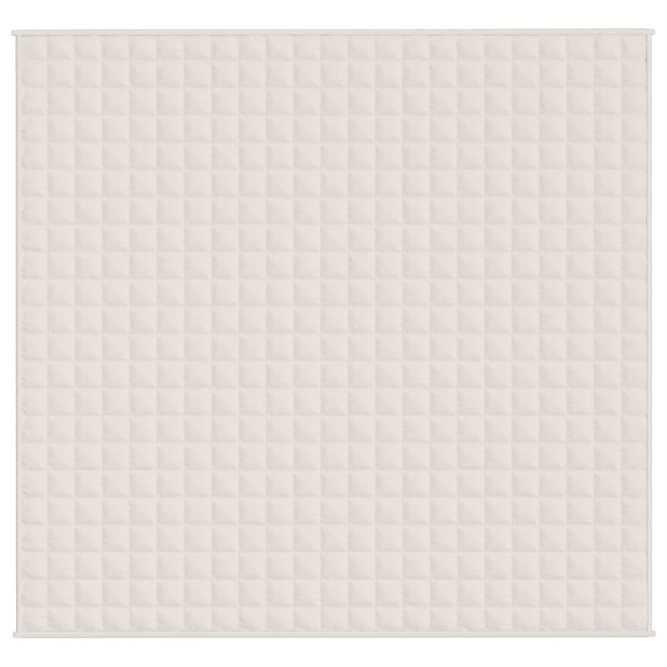 Manta con peso tela color crema claro 220x230 cm 11