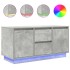 Mueble de TV con luces LED gris hormigón 100x41x50