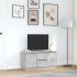 Mueble de TV con luces LED gris hormigón 100x41x50