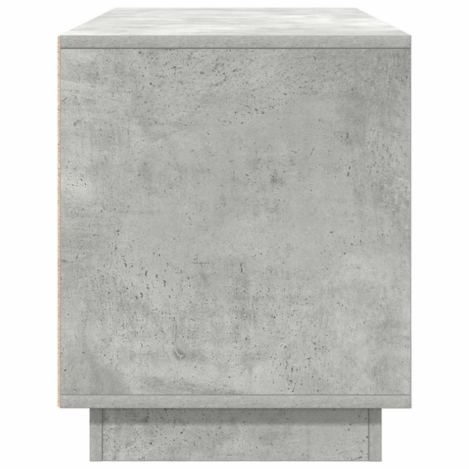 Mueble de TV con luces LED gris hormigón 100x41x50