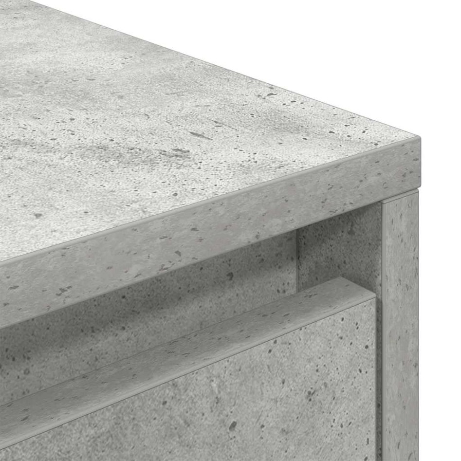 Mueble de TV con luces LED gris hormigón 100x41x50