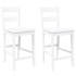 Taburetes de bar 2 uds madera maciza blanca