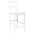 Taburetes de bar 2 uds madera maciza blanca