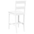 Taburetes de bar 2 uds madera maciza blanca