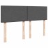 Cama otomana con colchón LED gris oscuro 140x190 cm