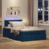 Cama otomana con colchón y luces LED azul 120x200 cm