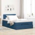 Cama otomana con colchón y luces LED azul 120x200 cm