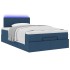 Cama otomana con colchón y luces LED azul 120x200 cm