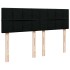 Cama otomana con colchón LED negra 140x190 cm