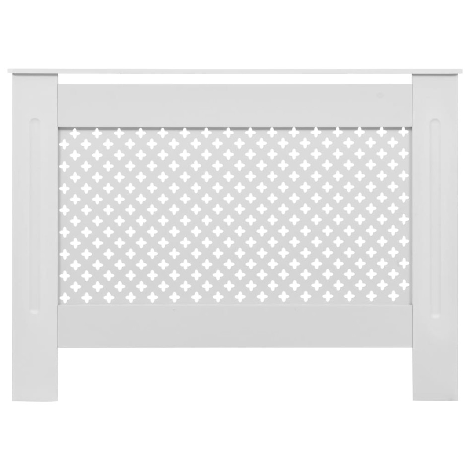 Cubierta para radiador MDF blanco 112x19x81,5
