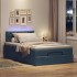Cama otomana con colchón y luces LED azul 120x200 cm