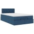 Cama otomana con colchón y luces LED azul 120x200 cm