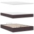 Cama otomana con colchón LED marrón oscuro 140x190 cm