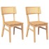 Sillas de comedor 2 unidades madera maciza de