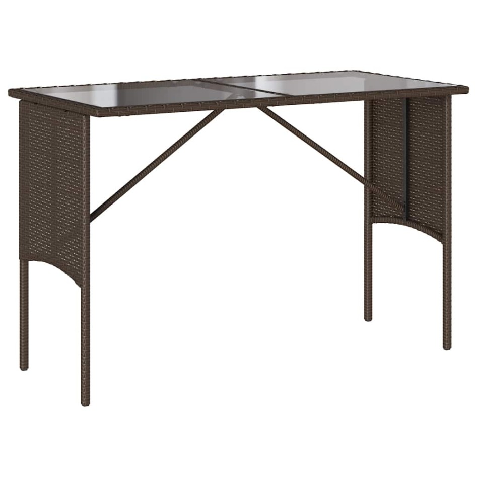 Set comedor de jardín 3 piezas y cojines ratán sintético