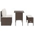 Set comedor de jardín 3 piezas y cojines ratán sintético