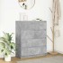 Aparador de madera de ingeniería gris hormigón 80x35x99