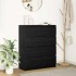 Aparador de madera de roble negro 80x35x99