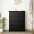 Aparador de madera de roble negro 80x35x99