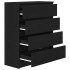 Aparador de madera de roble negro 80x35x99