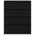 Aparador de madera de roble negro 80x35x99