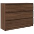 Aparador de madera de ingeniería marrón roble 100x35x76