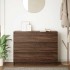 Aparador de madera de ingeniería marrón roble 100x35x76
