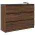 Aparador de madera de ingeniería marrón roble 100x35x76
