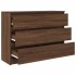 Aparador de madera de ingeniería marrón roble 100x35x76