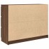 Aparador de madera de ingeniería marrón roble 100x35x76