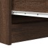 Aparador de madera de ingeniería marrón roble 100x35x76